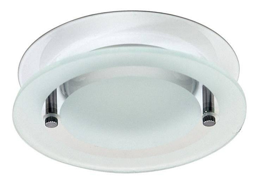 Round white ceiling luminaire with glass OZS-08 2277501