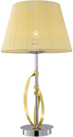 Tischleuchte Chrom / Goldlampenschirm 60W Diva Candellux 41-55071