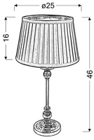 Table lamp black and copper cone 60W Amore Candellux 41-38777