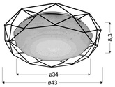 Plafonnier Plafon 16W LED 3000K blanc SVEN 98-66251