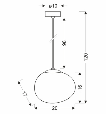 Hanging lamp STONES 20 cm in Japandi style with white acrylic shade inspired by stone minimalist ceiling lighting for living room E27