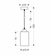 Lampa suspendata 1xE27 sticla neagra/maro Bistro 31-00569