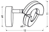 Wall lamp chrome LED wall lamp Morris 91-67470