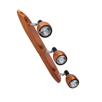 Bandă aplic 3X50W GU10 cupru CROSS 93-32782