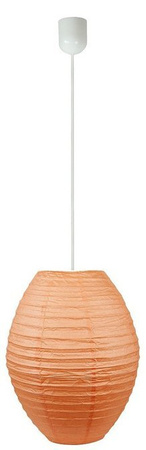 Lampa wisząca Kokon papierowa pomarańczowa kula jednopunktowa do salonu