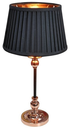 Lampka stołowa nocna czarno-miedziana stożek 60W Amore Candellux 41-38777