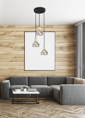 Hanging lamp gold 3xE14 18cm Gregory 33-78995