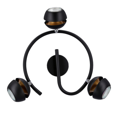 Boni spiral 3x3w gu10 led black