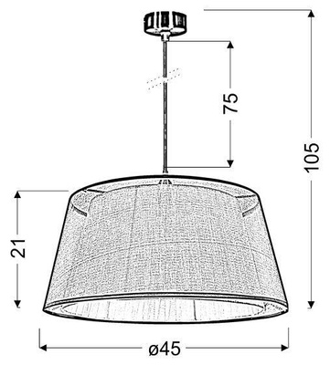 Plafonnier suspendu 1X60W E27 blanc CHARLIE 31-24800