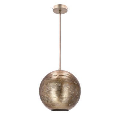 Lampa sufitowa wisząca Candellux Sfinks 31-43276 kula E27 ażurowy jasno brązowy