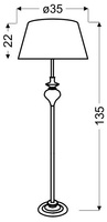Stehleuchte Silberfaden Lampenschirm 1xE27 Gillenia 51-11947