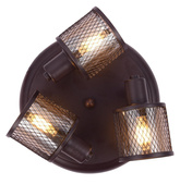 Plafoniera cafea aurie chihlimbar 3x40W Canabera Candellux 98-83098