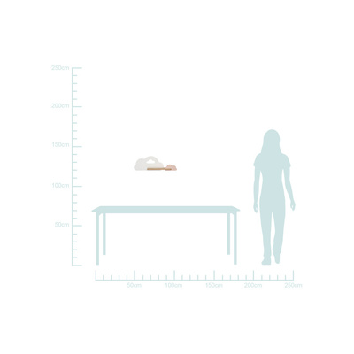 Applique LED 5W pour enfant nuage blanc et rose avec étagère Cloud 21-76717