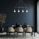 Lampe suspendue blanc mat 4x40W réglable E27 Alto Candellux 34-70906
