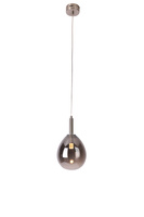 Lampa wisząca szklana LUKKA ze srebrnym kloszem – elegancka lampa do jadalni i salonu LED