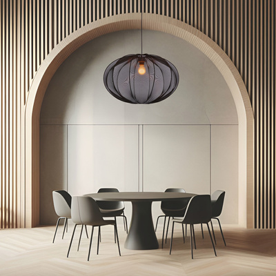 MELLOW lampă suspendată neagră 1x40W E27 abajur 60 sferă neagră 31-41982