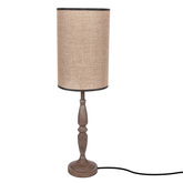 CARDINALE table lamp h 67 cm dark grey 1x40 E27 dark linen lampshade