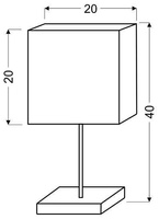 Lampe de table satin/pin Cajman 41-57405