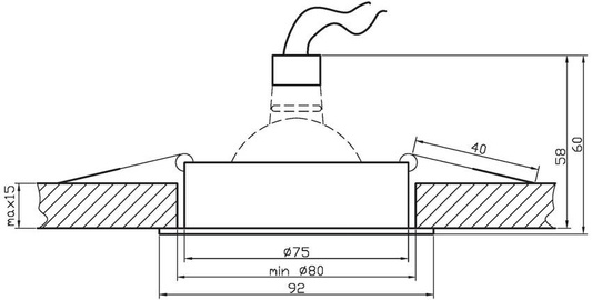 Plafonnier Candellux aluminium nickel satiné inclinable
