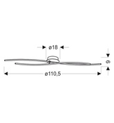 Lampa sufitowa złota LED 100x18cm Zakintos Apeti A0019-120
