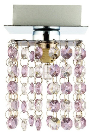 Plafonnier chrome / cristaux violets G9 Classic 91-59249