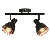 Applique/plafonnier abat-jour cuivre noir 2xE14 40W Neria 92-81780
