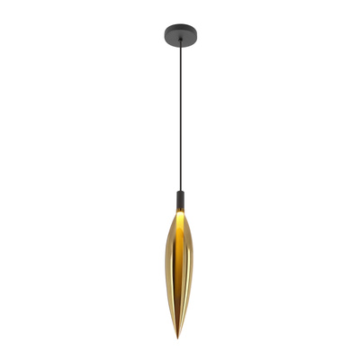 Nordic pendant lamp glass tube gold single for living room and bedroom