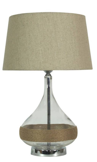 Table lamp beige canvas 40x62cm Eco 41-21502