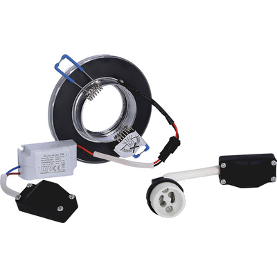 Plafonnier Rond Cristal Chrome pour ampoule Gu10 + Cadre Led Candellux Sk-94 2273617