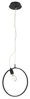 Pendant lamp SKIROS black ring minimalist ring shaped LED lamp 4000K with E27