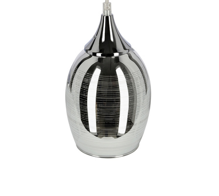 Lampe suspendue chrome miroir abat-jour 3x60W Marina Candellux 33-60181
