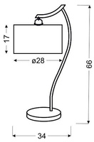 Chrom-Schreibtischlampe mit Lampenschirm Draga Candellux 41-10414