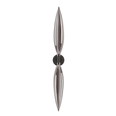 Nordic wall light black smoked glass double for living room and bedroom