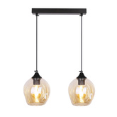 Glas-Hängelampe schwarz / braun 2xE27 Aspa 32-00590