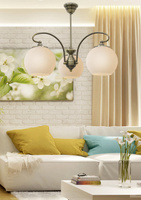 Lampa sufitowa wisząca 3X60W E27 patynowa miedź ORBIT 33-69351