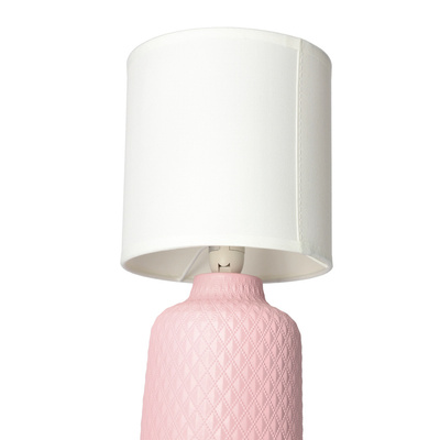 Lampa de masa noptiera roz ceramica Iner Candellux 41-79855