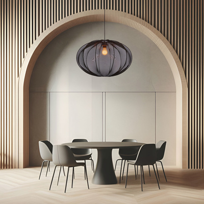 MELLOW lampă suspendată neagră 1x40W E27 abajur 60 sferă neagră 31-41982