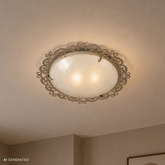 Wand-/Deckenleuchte Satinlampe 2xE27 Casablanca 10-39302