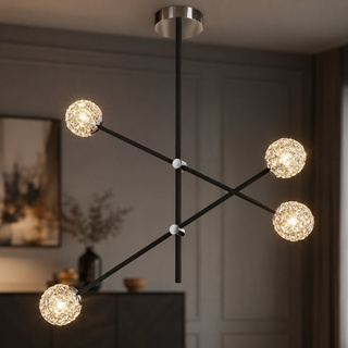 PLAFANIERA SINGATA CANDELLUX APETI PAKSOS G9 LED NEGRU