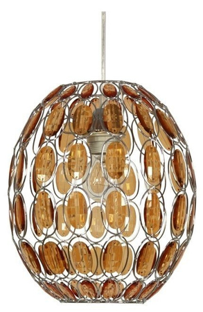 Orange pendant lamp with crystals Selma 31-02860