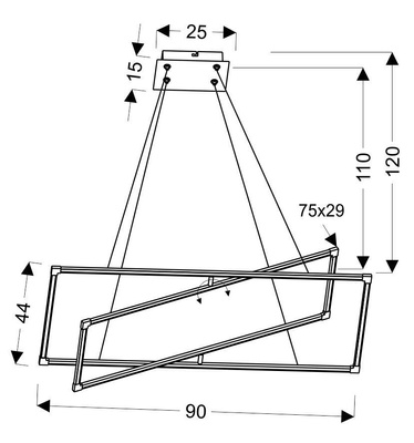PLAFIANĂ CANDELLUX APETI KSEROS LED CROM 4000K