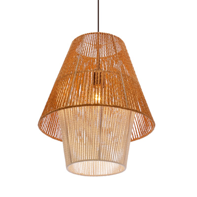 Lampa wisząca z abażurem Africa czarna do sypialni E27