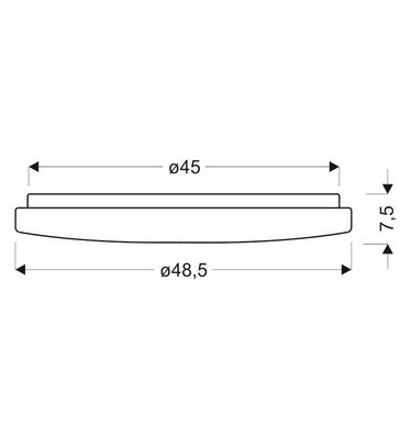 Weiße LED-Deckenleuchte 48,5 cm variable Farbhelligkeit + Fernbedienung 14-75239
