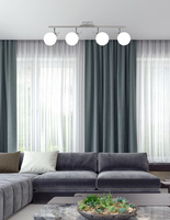 Lampa sufitowa Bolo listwa ze szklanymi kloszami 4-punktowa do salonu