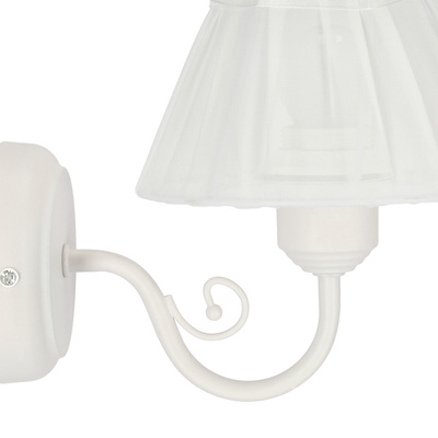 Wandleuchte weißer Organza-Lampenschirm 1xE27 Zefir Candellux 21-73785