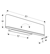 Aplică maro LED 4W Nicoletta Candellux 21-75505