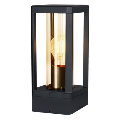 Lampa ogrodowa CISSUS – czarna metalowa lampa stojąca E27 IP54 - nowoczesne oświetlenie zewnętrzne
