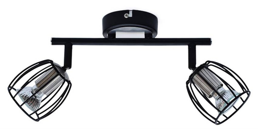 Wall lamp candellux zonk 92-54326 led strip gu10 black matt + satin nickel