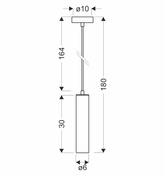 Austin Ledea 50101230 suspension dorée 30cm