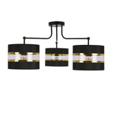 Lampă Andy negru e27 Abajur negru+auriu